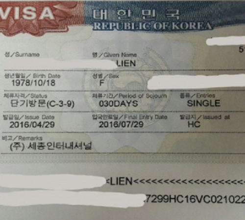 Thủ tục làm visa du lịch Hàn Quốc